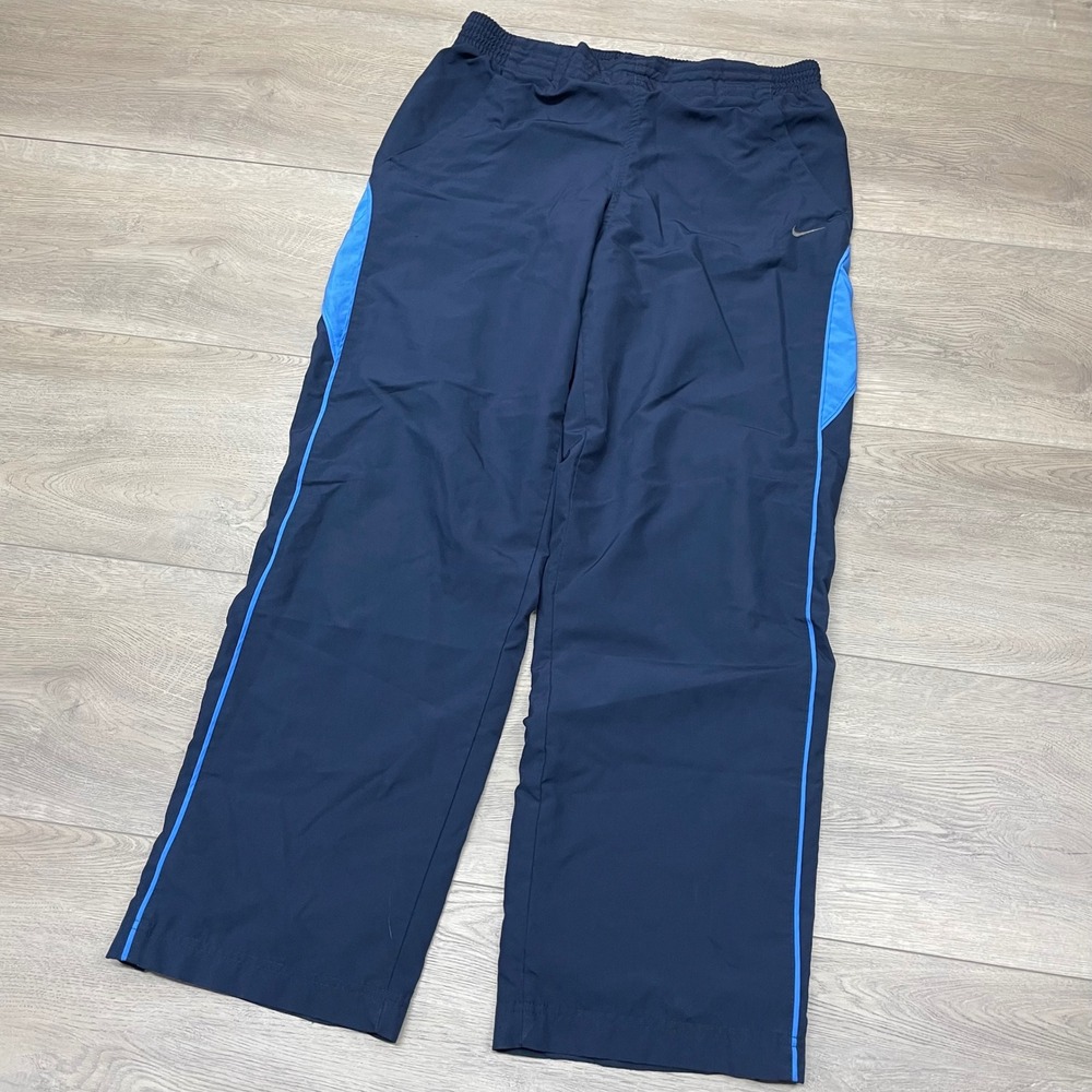 Nike Track Pants Mens M Navy Blue Mesh Lined Baggy Activewear 442170-451 READ